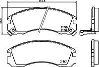 Колодки передние тормозные Mitsubishi Challenger/L400/Lancer Evolution/Montero Sport/Outlander/Pajer