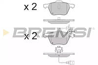 Колодки передние тормозные T4 1.9/2.4/2.5 D/TDI -03 (R16) (с датчиком), Bremsi (BP3076)