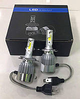 Галогенные лампы для авто C6-H4 (2шт.) - DL-137, серебристые