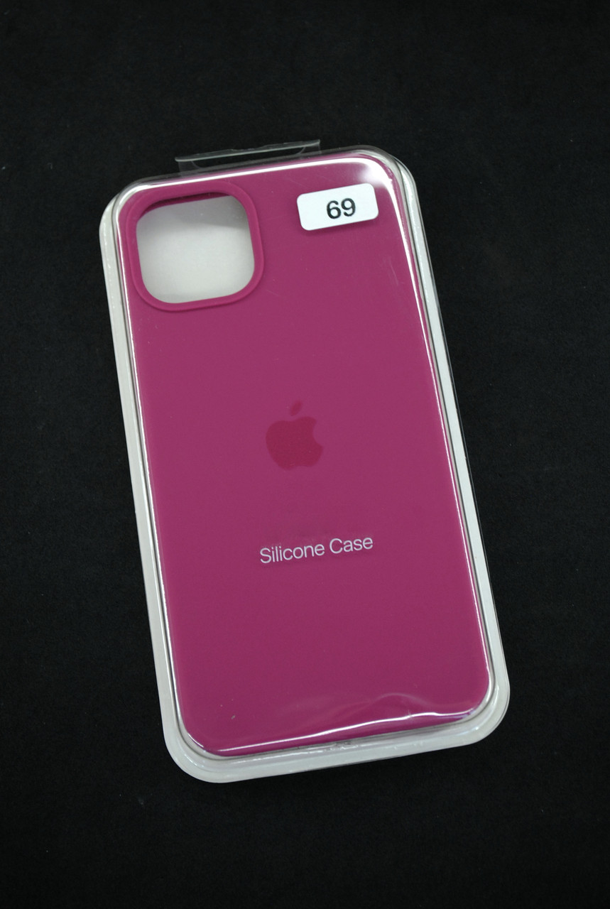Чохол силіконовий для телефону iPhone 15 Silicone Case Orig FULL №69 raspberry 4you