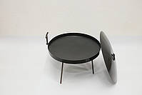 Сковорода мангал із диска борони Сковорода для багаття 30 кришка та чохол у комплекті Тарілка для смаження на багатті, фото 2