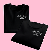"Моє серце належить їй, йому" набір парних футболок для закоханих