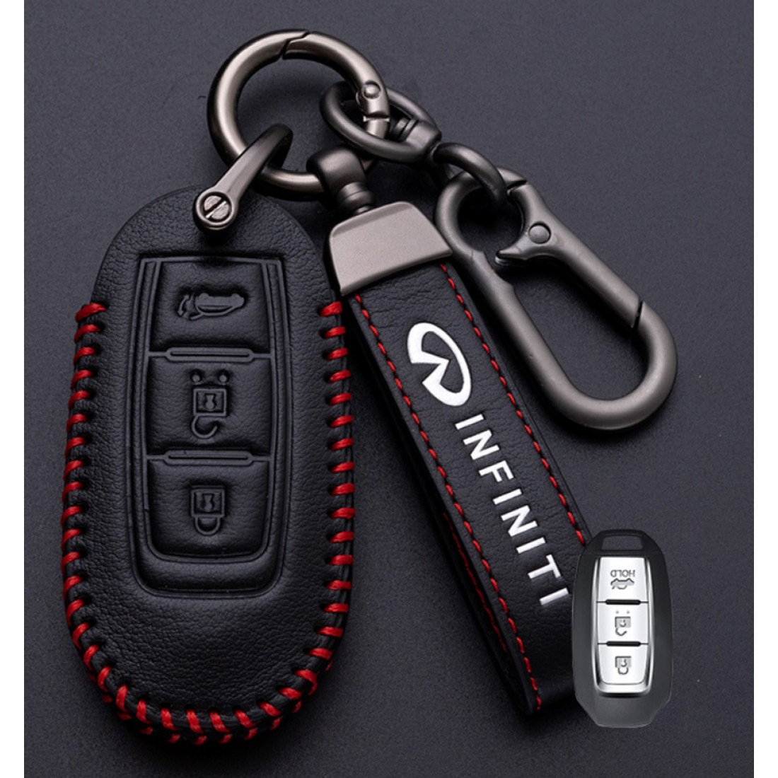 Чохол для автомобільних ключів Infinity No2-3 Кнопки Екошкіра, фото 1