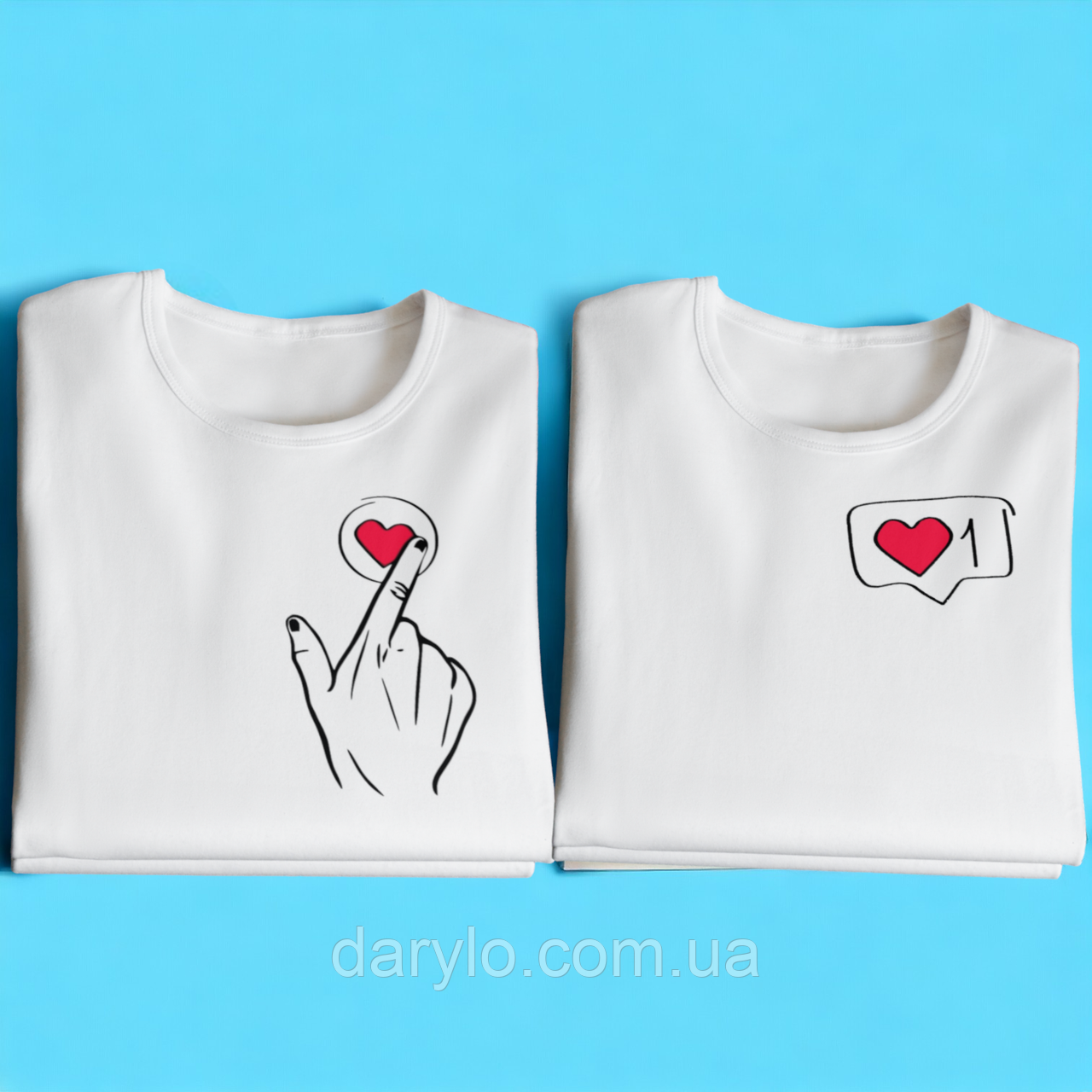 "Завжди лайкну тебе" набір парних футболок для закоханих