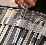 Сумка-кейс для кабелів,флешок / Дорожній органайзер для проводів Синій, фото 5