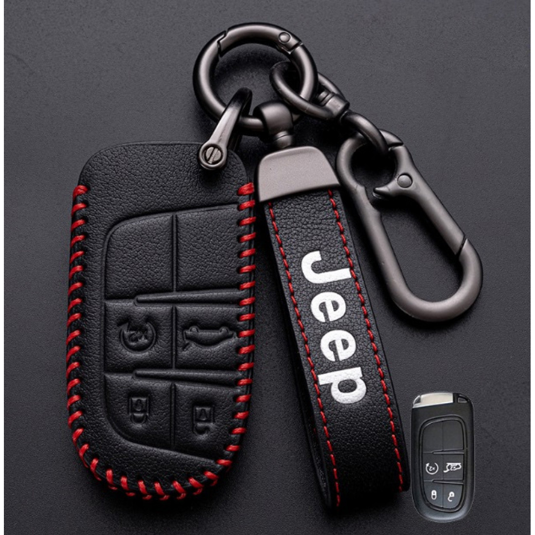 Чохол для автомобільних ключів Jeep No1-4 Кнопки Екошкіра