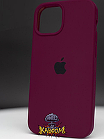 Чехол с закрытым низом на Айфон 12 Про Макс Бордовый / Silicone Case для iPhone 12 Pro Max Plum