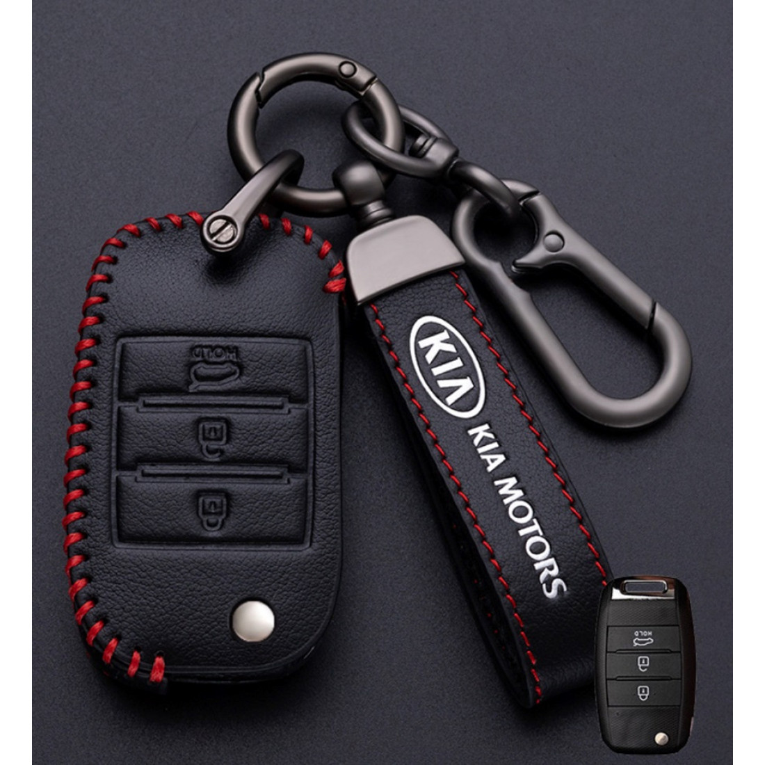Чохол для автомобільних ключів Kia No1-3 Кнопки викидної екошкіри, фото 1