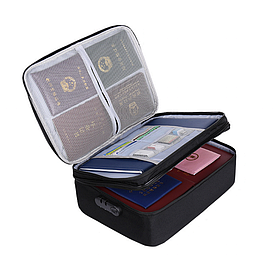 Органайзер папка для документів із кодовим замком на 2 відділення Чорний