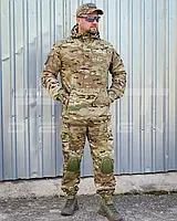 Тактический костюм рип-стоп Горка Анорак Мультикам с наколенниками и налокотниками