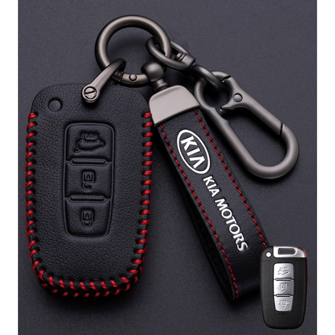 Чохол для автомобільних ключів Kia No3-3 Кнопки Екошкіра, фото 1