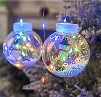 Гірлянда Xmas M-1 Copper curtain ball lamp 7257 Сніговик, різнокольорова i