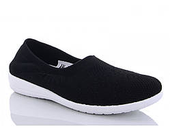 Чорні кеди жіночі мокасини текстиль 36