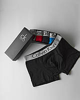 Набір чоловічих трусів боксерів Calvin Klein 4 штук чоловічі труси кельвін якісні у фірмовій коробці