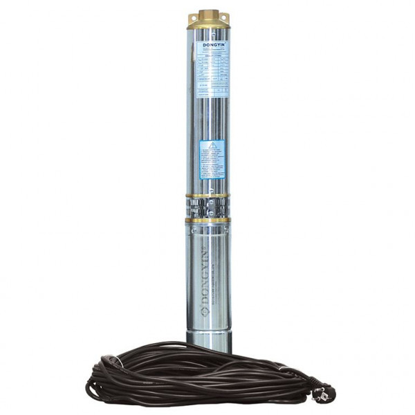 Насос Dongyin 777474 Центробіжний 1.1кВт H 87(66)м Q 100(60)л/хв Ø102мм 45м кабелю (4SEm4/12), фото 1