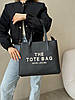 Жіноча сумка велика Шопер Marc Jacobs Tote Bag Black екошкіра сумка шопер Тоут з органайзером, фото 7