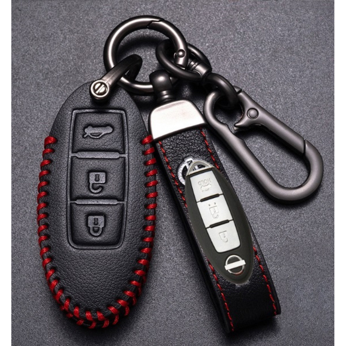 Чохол для автомобільних ключів Nissan No1-3 Кнопки Екошкіра, фото 1