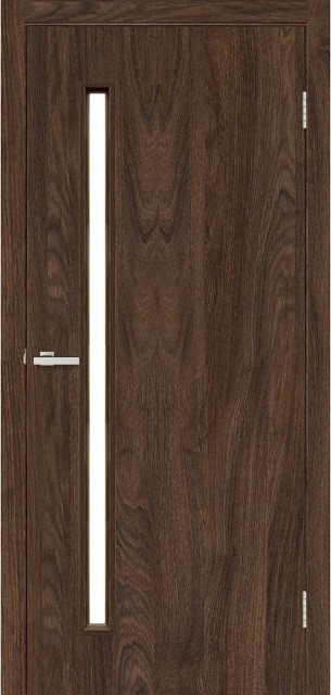 Двері міжкімнатні MSDoors Takoma Бук темний (зі склом сатин), фото 1