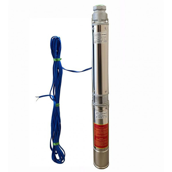 Насос свердловинний OPTIMA PM 4QJm4/11 0.75кВт 81м + кабель 15м, із вбудованим конденсатором (без пульта)