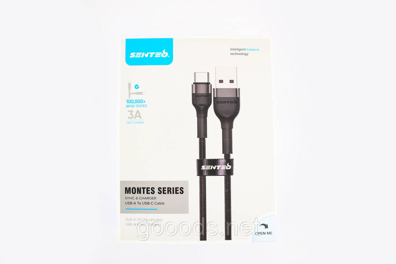 Кабель для швидкої зарядки та синхронізації USB на Type-C Senteo 1 метр