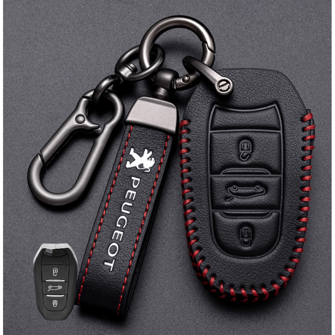 Чохол для автомобільних ключів Pegeout No4-3 Кнопки Екошкіра, фото 1