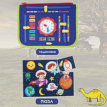 Дитяча розвивальна сумочка Lesko 5462 Blue бізіборд монтессорі-іграшка для малюків моторику та сенсорику, фото 3