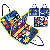Дитяча розвивальна сумочка Lesko 5462 Blue бізіборд монтессорі-іграшка для малюків моторику та сенсорику, фото 6