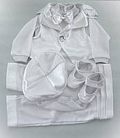Подарочный комплект для крещения Перлина, белый, Little Angel, размер 62