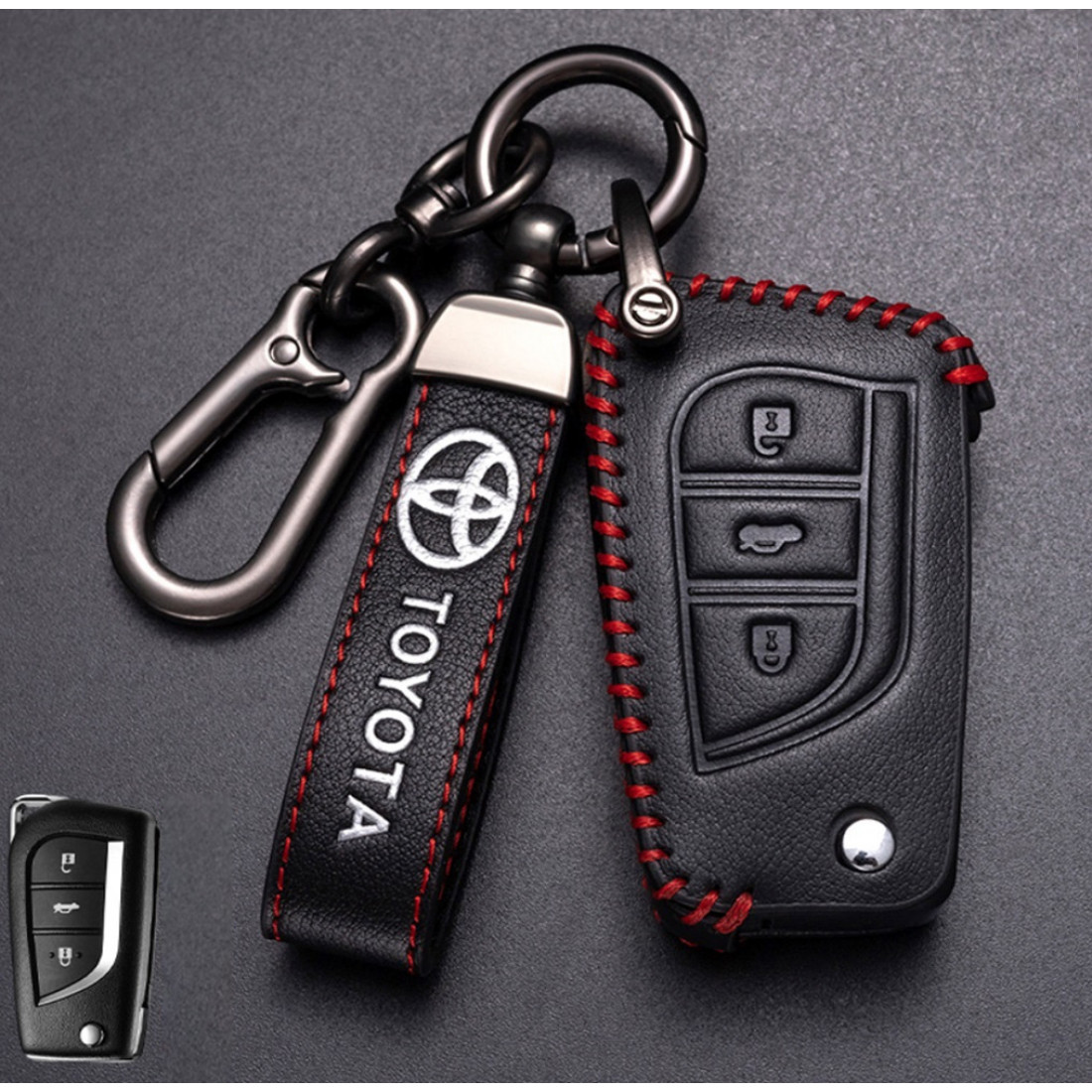 Чохол для автомобільних ключів Toyota No2-3 Кнопки Екошкіра