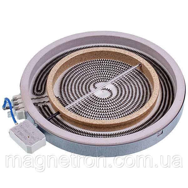 Конфорка 2200/1000W для склокерамічної поверхні Indesit C00261917, фото 1