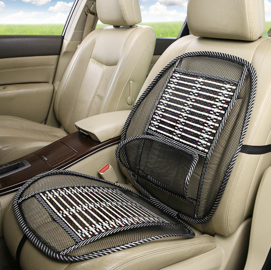Масажна накидка на сидіння в авто / Ортопедична накидка на сидіння бамбукова, фото 1