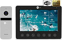 WI FI Комплект видеодомофона NeoKIT HD WF B/Silver (KAPPA+ HD WF Black/SOLO FHD Silver)