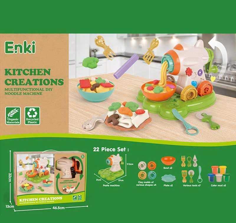 Тісто для ліплення EK 6035 (14) 5 кольорів тіста, екструдер, форми, в коробці