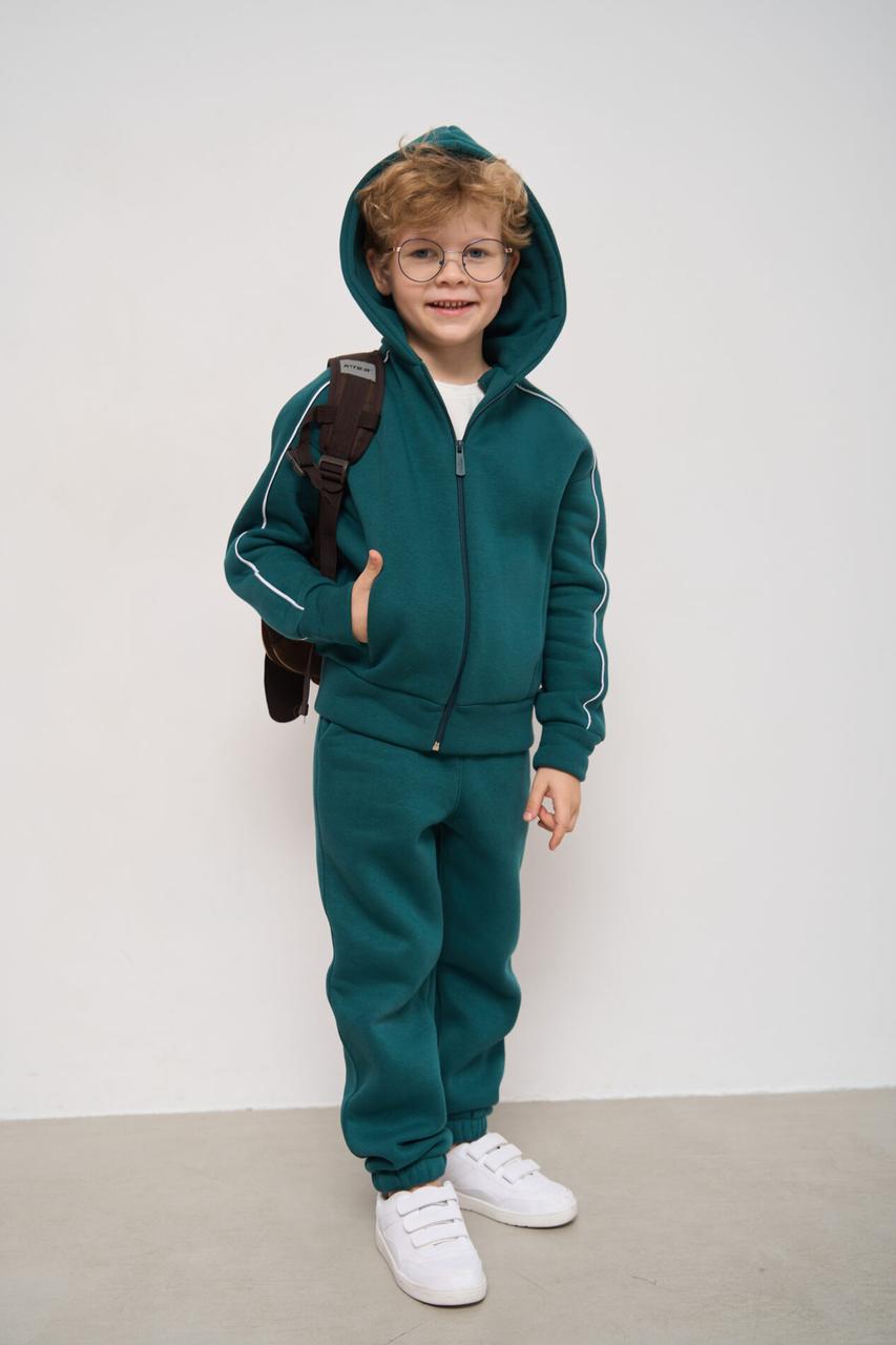 Теплий костюм на замку для хлопчика Fleece COSMIC Зелений - фото 1 - id-p2092513111