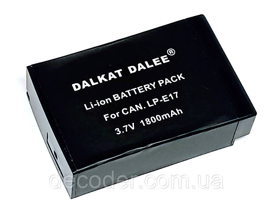Акумулятори LP-E17 1800mA Dalkat Dalee для Canon EOS M3 M5 EOS 750D 760D EOS T6i EOS 8000D X8i EOS 200D ( Batmax LP-E17 )