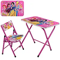 Дитячий стіл зі стільцем bambi a19-pr Принцеси Дісней Колір Рожевий складаний