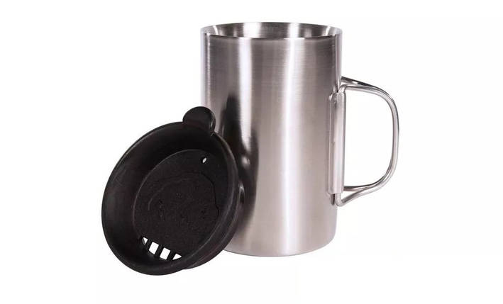 Термокухоль з кришкою Tatonka Thermo 350 (Silver/Black), фото 2