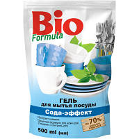 Засіб для ручного миття посуду Bio Formula Сода-ефект дой-пак 500 мл (4823015922725) мрія (М.Я)