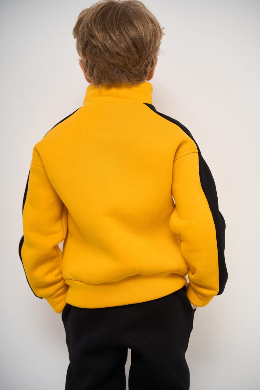 Теплий костюм стойка на замку для хлопчика Fleece Air Чорний+ Жовтий - фото 7 - id-p2092562131