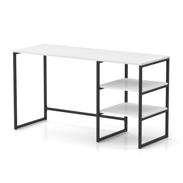 Стол письменный Frigate Loft белый, стильный офисный и домашний стол