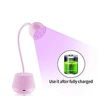 UV/LED лампа для сушки ногтей, гелевых типс Lotus YXWOO5 (На аккумуляторе 1500 mAh и с USB), 24 Вт. Розовый