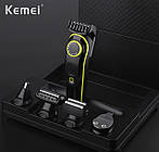 Машинка для гоління акумуляторна Kemei KM-696 Kit 5in1 машинка для бороди, тример для стрижки волосся