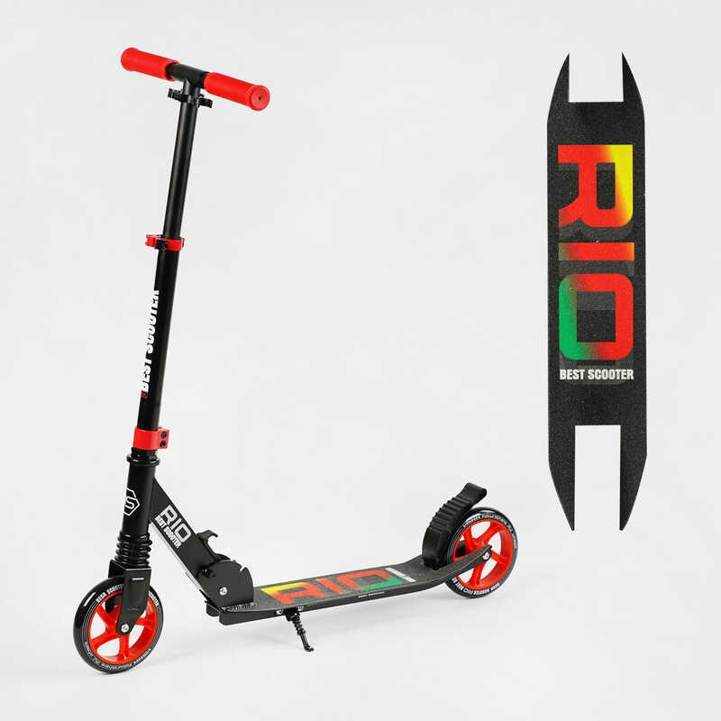 Самокат двоколісний алюмінієвий від 5 років Best Scooter Rio R-88505 чорний
