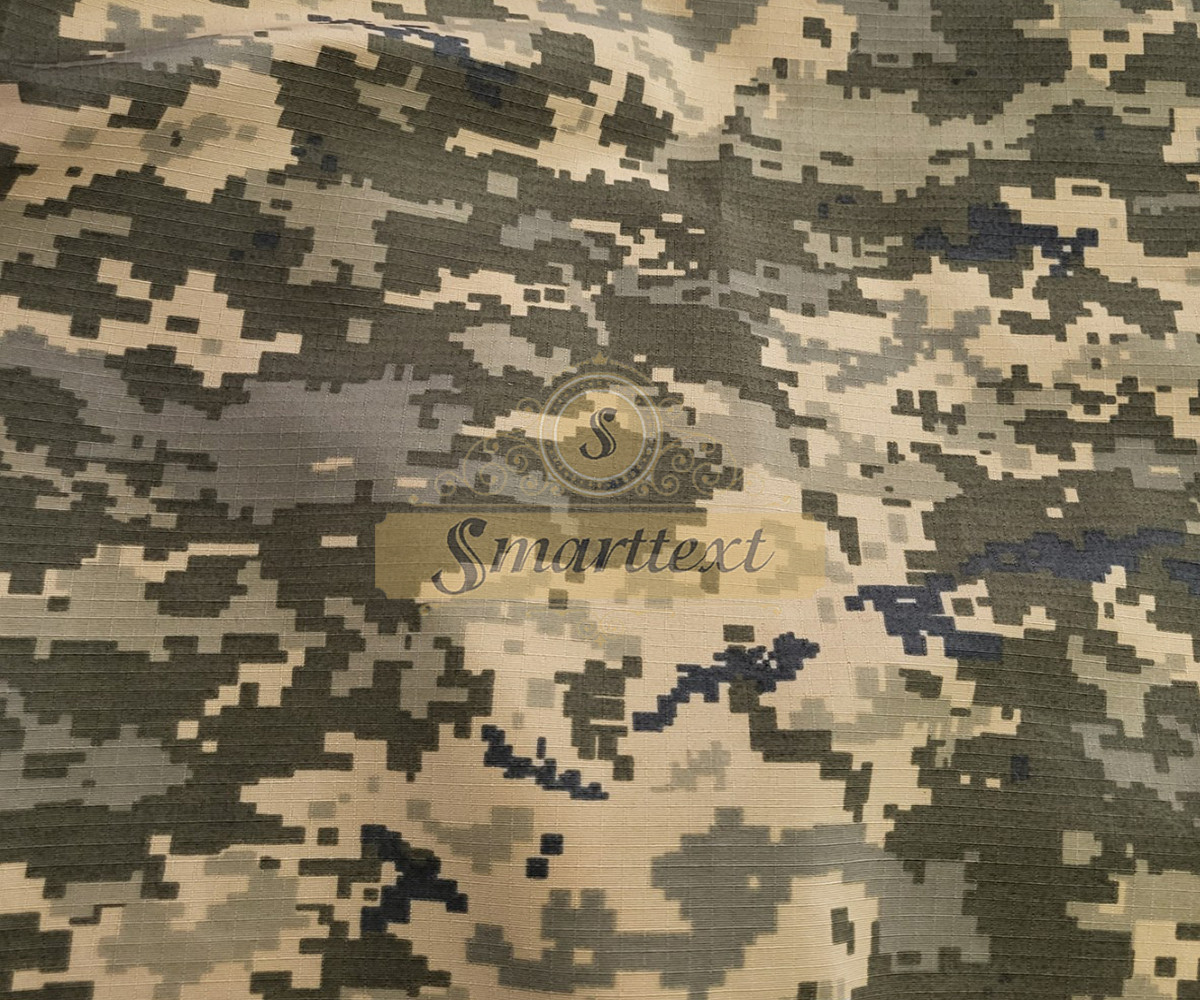Тканина ріп-стоп камуфляж піксель ММ-14 195 GSM (80/20)