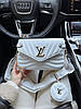 Жіноча сумка Louis Vuitton Wave White Крос боді чорна 2 відділення з ланцюжком і гаманцем LV, фото 9