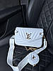 Жіноча сумка Louis Vuitton Wave White Крос боді чорна 2 відділення з ланцюжком і гаманцем LV, фото 11