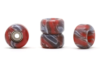 Колеса для фінгерборду з підшипниками Slim Red Swirl Wheels