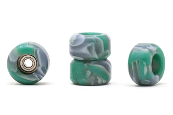 Колеса для фінгерборду з підшипниками Slim Green Swirl Wheels