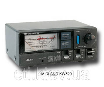 КСХ метр Midland ALAN KW520 (1.8 - 525 МГц) 5W / 20W / 200W /400W Cod. C530