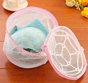 Мішок для дбайливого прання білизни та бюстгальтерів сітка на блискавці 15х15х17см